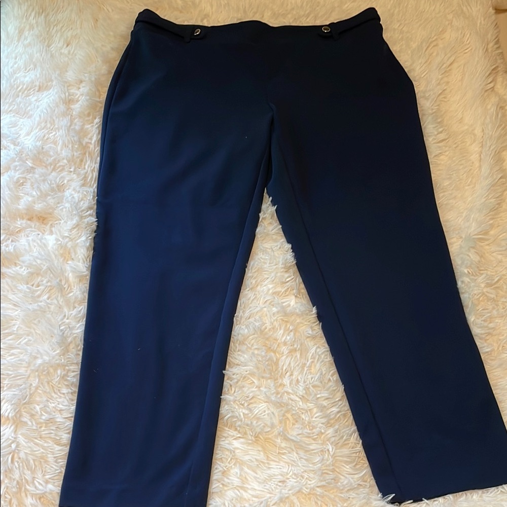 Blue Pants with Classic Straight-Leg Cut